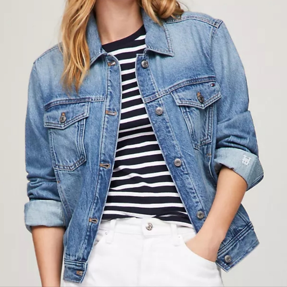 NWT: Women's Tommy Hilfiger Classic Denim Jacket - XXL